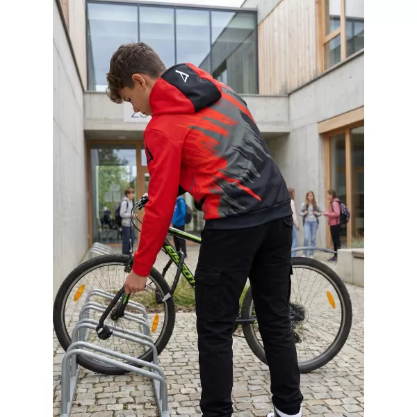  Detská prémiová funkčná mikina ALTISPORT VOJ/ALK006MI01 ČIERNA/ČERVENÁ 