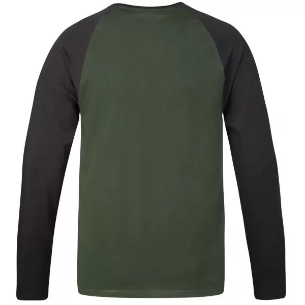  Pánske tričko s dlhým rukávom HANNAH ROKET KOMBU GREEN/ANTHRACITE 