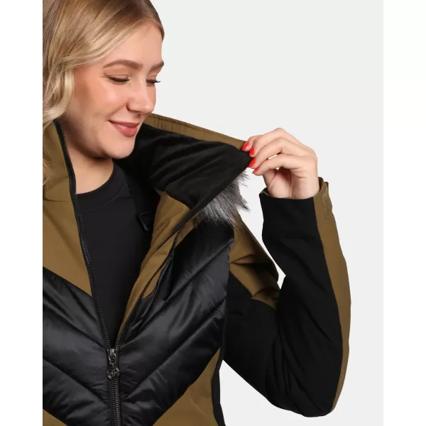  Dámska lyžiarska bunda KILPI LIN-W WL0110KI KHAKI 