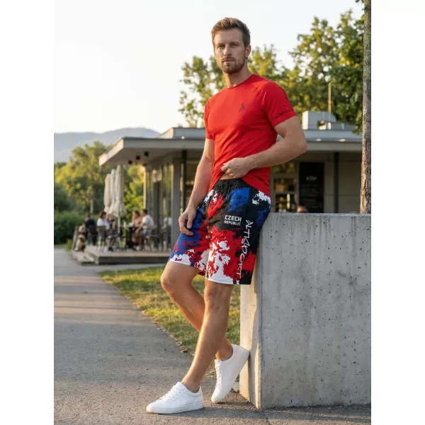  Pánske funkčné kraťasy bez vreciek premium ALTISPORT VOJ/ALM036KRA02 ŠKVRNY 