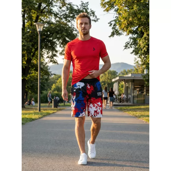  Pánske funkčné kraťasy bez vreciek premium ALTISPORT VOJ/ALM036KRA02 ŠKVRNY 