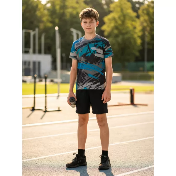  Detské funkčné tričko premium ALTISPORT VOJ/ALK014TR01 ČIERNA/PETROLEJOVÁ 