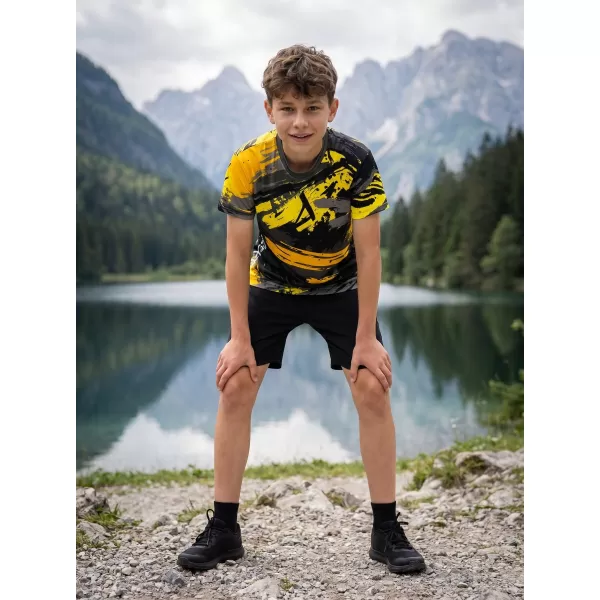  Detské funkčné tričko premium ALTISPORT VOJ/ALK014TR01 ČIERNOŽLTÁ 