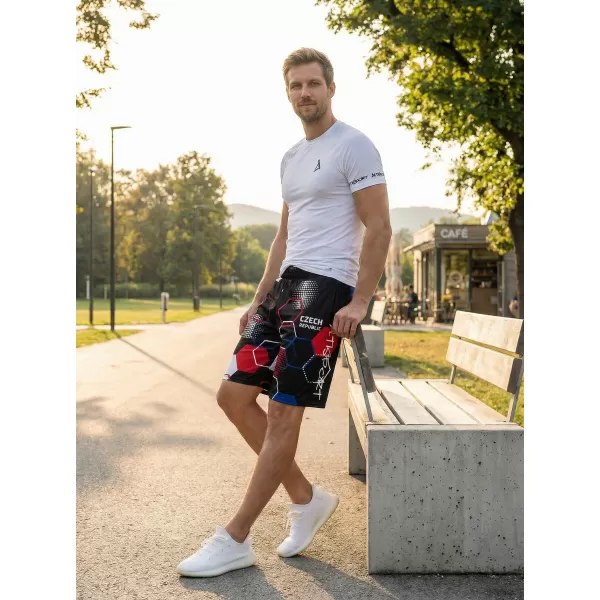  Pánske funkčné kraťasy bez vreciek premium ALTISPORT VOJ/ALM036KRA02 HEXA čierna 