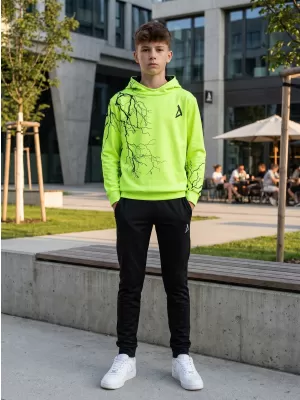 Detská funkčná mikina premium ALTISPORT VOJ/ALK004MI01 NEON YELLOW