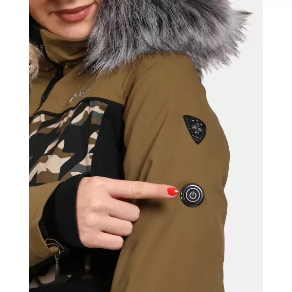  Dámska lyžiarska bunda KILPI CLAIR-W WL0107KI KAKI 