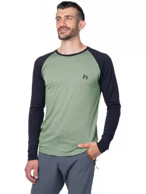 Pánske tričko s dlhým rukávom HANNAH TAREGAN L/S ANTHRACITE/LILY PAD