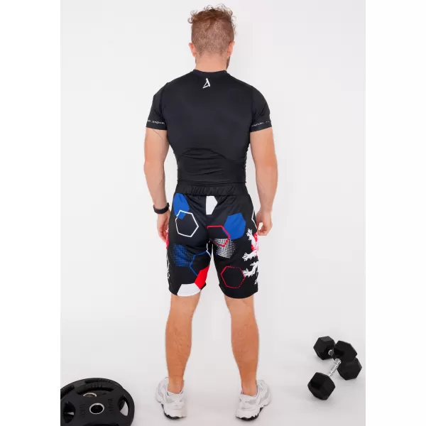  Pánske funkčné kraťasy bez vreciek premium ALTISPORT VOJ/ALM036KRA02 HEXA čierna 