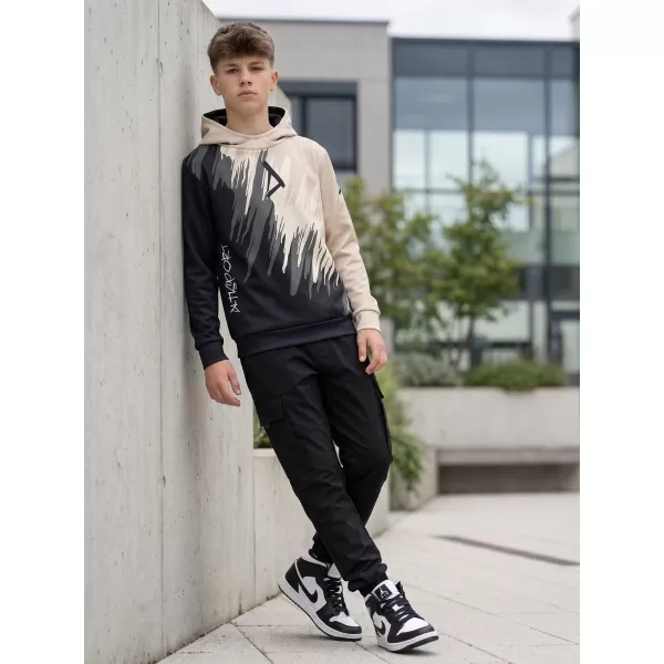  Detská prémiová funkčná mikina ALTISPORT VOJ/ALK006MI01 ČIERNA/HNEDÁ 