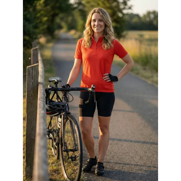  Dámsky cyklo dres ALTISPORT NoPrint NP/ALW115NJ BRIGHT ORANGE 