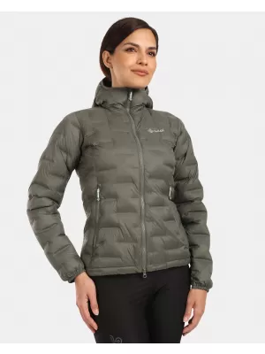 Dámska páperová bunda KILPI ALBERTA-W WL0115KI TMAVO zelená