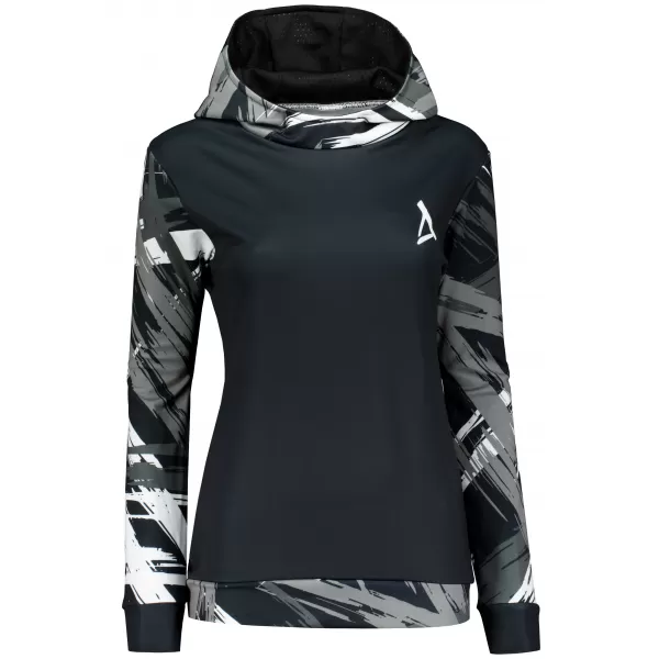  Dámska funkčná mikina premium ALTISPORT VOJ/ALW039MI01 ČIERNA/BIELA 