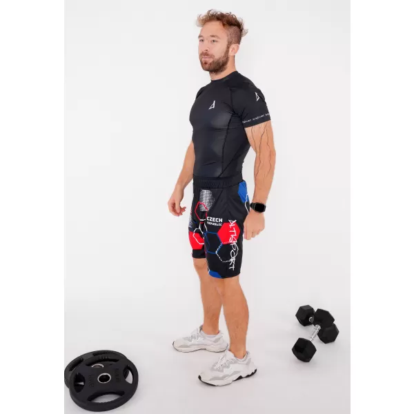  Pánske funkčné kraťasy bez vreciek premium ALTISPORT VOJ/ALM036KRA02 HEXA čierna 