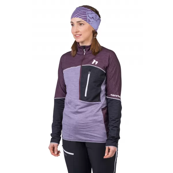  Dámska mikina HANNAH MEDA HZ PRUNE PURPLE/LAVENDER GRAY MEL 