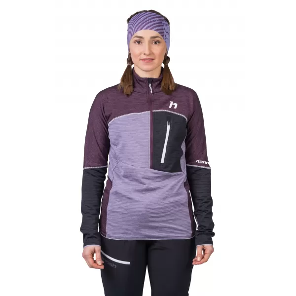  Dámska mikina HANNAH MEDA HZ PRUNE PURPLE/LAVENDER GRAY MEL 