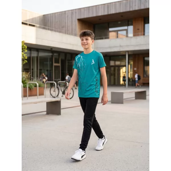  Detské funkčné tričko premium ALTISPORT VOJ/ALK004TR01 PETROLEJOVÁ/BIELA 