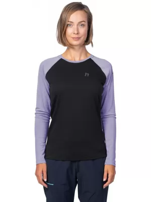 Dámske tričko s dlhým rukávom HANNAH LESLIE L/S ANTHRACITE/WISTERIA