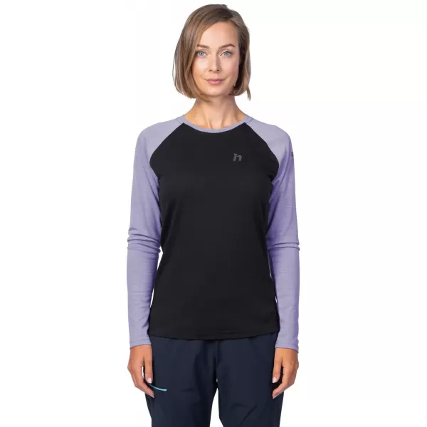  Dámske tričko s dlhým rukávom HANNAH LESLIE L/S ANTHRACITE/WISTERIA 