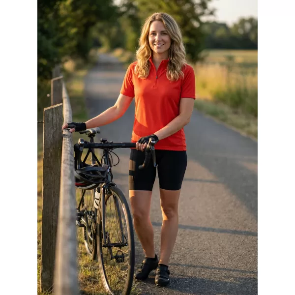  Dámsky cyklo dres ALTISPORT NoPrint NP/ALW115NJ BRIGHT ORANGE 