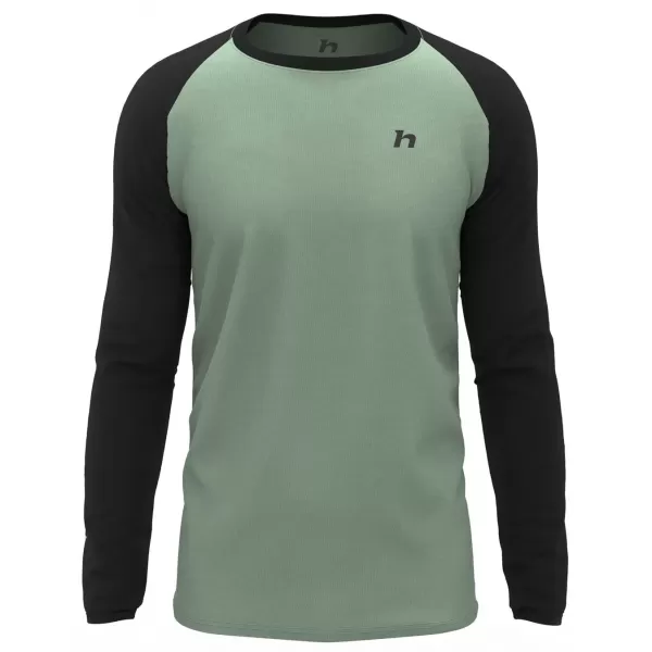  Pánske tričko s dlhým rukávom HANNAH TAREGAN L/S ANTHRACITE/LILY PAD 