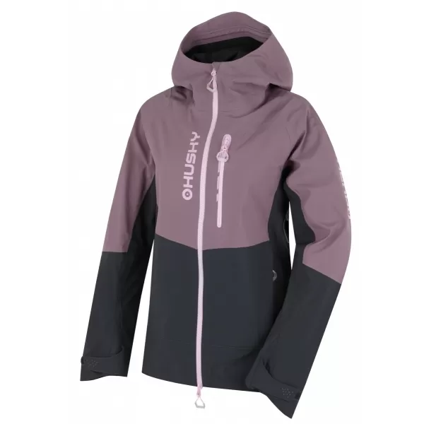  Dámska hardshell bunda HUSKY NICCO L FIALOVÁ/ŠEDÁ 