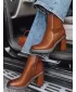 Dámske topánky DSTREET STYLOBOOT KARAMEL