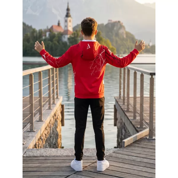  Detská funkčná mikina premium ALTISPORT VOJ/ALK004MI01 ČERVENÁ 