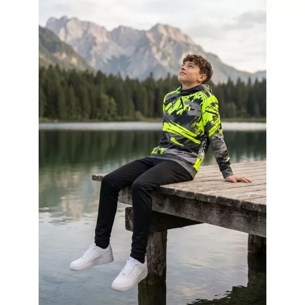  Detská prémiová funkčná mikina ALTISPORT VOJ/ALK014MI01 ČIERNA/ZELENÁ 