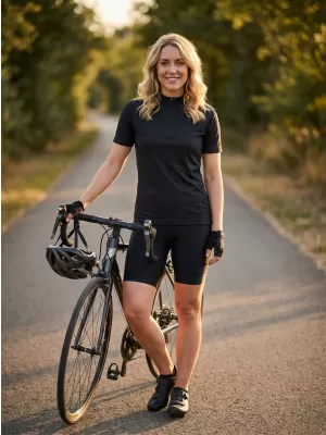 Dámsky cyklo dres ALTISPORT NoPrint NP/ALW115NJ BLACK