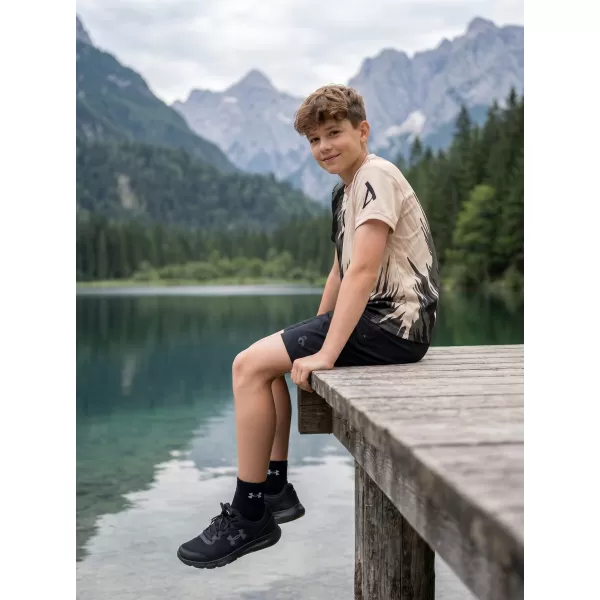  Detské prémiové funkčné tričko ALTISPORT VOJ/ALK006TR01 ČIERNA/HNEDÁ 