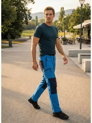 Pánske nohavice ALTISPORT NoPrint NP/ALM6021NJ BRIGHT BLUE/NAVY