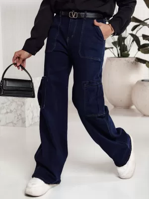 Dámske džínsy DSTREET FITZONE UY2243 NÁMORNÍCKA MODRÁ