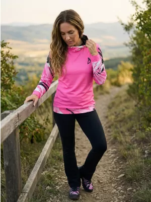 Dámska funkčná mikina premium ALTISPORT VOJ/ALW039MI01 FLUO PINK