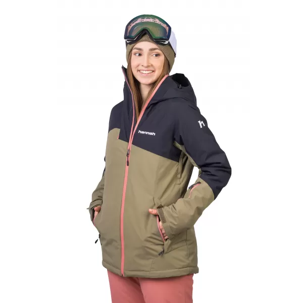  Dámska bunda HANNAH MAKY COL BURNT OLIVE/ANTHRACITE 