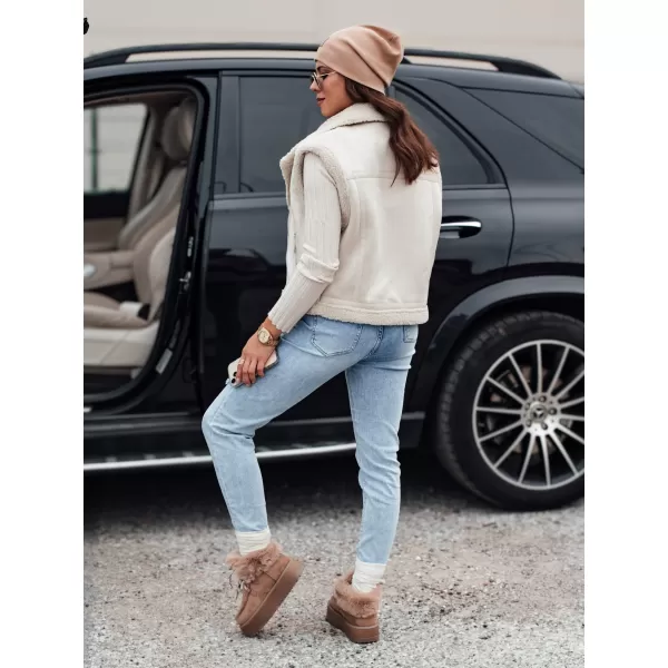  Dámska vesta DSTREET WOOLZIP TY4743 BIELA 