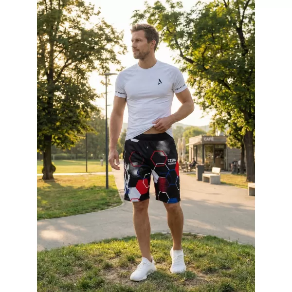  Pánske funkčné kraťasy bez vreciek premium ALTISPORT VOJ/ALM036KRA02 HEXA čierna 