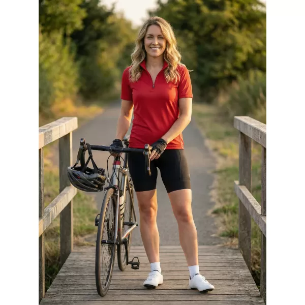  Dámsky cyklo dres ALTISPORT NoPrint NP/ALW115NJ RED 