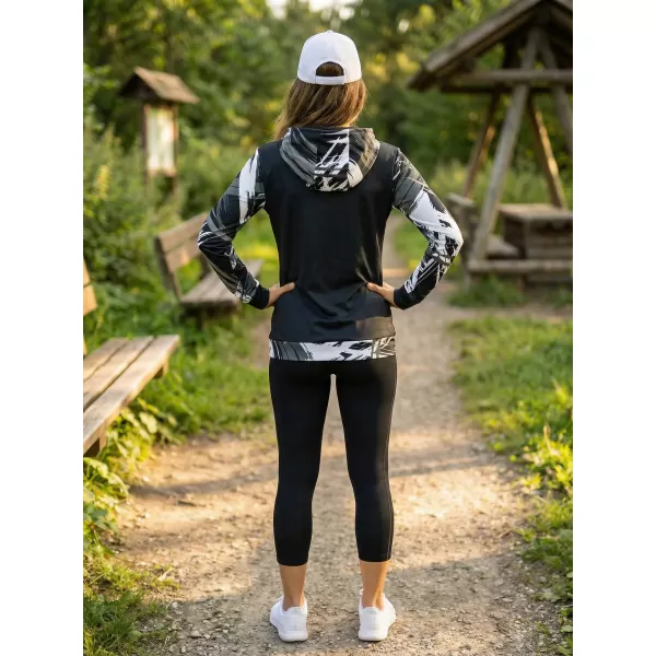  Dámska funkčná mikina premium ALTISPORT VOJ/ALW039MI01 ČIERNA/BIELA 