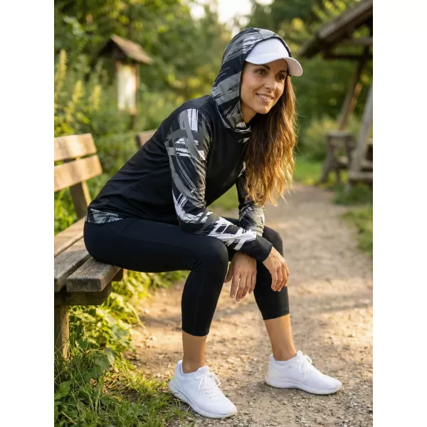  Dámska funkčná mikina premium ALTISPORT VOJ/ALW039MI01 ČIERNA/BIELA 