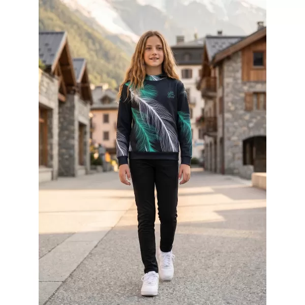  Detská prémiová funkčná mikina ALTISPORT VOJ/ALK001MI01 ČIERNA/TYRKYSOVÁ 