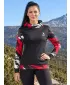Dámska funkčná mikina premium ALTISPORT VOJ/ALW039MI01 ČIERNA/ČERVENÁ