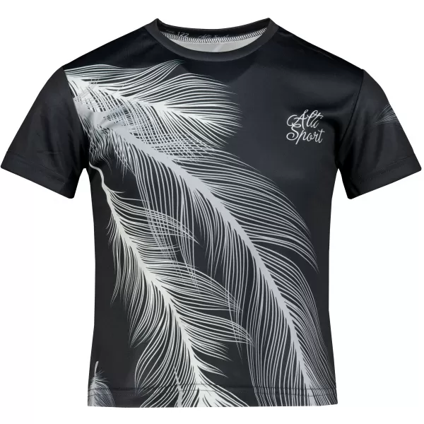 Detské prémiové funkčné tričko ALTISPORT VOJ/ALK001TR01 ČIERNA/SIVÁ 