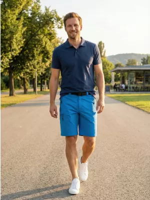 Pánske šortky ALTISPORT NoPrint NP/ALM4021NJ BRIGHT BLUE