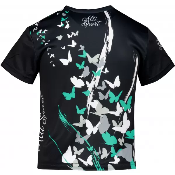  Dětské funkční triko premium ALTISPORT VOJ/ALK022TR01 ČERNÁ/TYRKYSOVÁ 