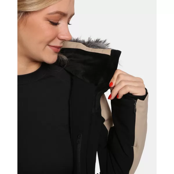  Dámska lyžiarska bunda KILPI CLAIR-W WL0107KI BÉŽOVÁ 