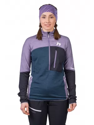Dámska mikina HANNAH MEDA HZ LAVENDER GRAY/STRATIFIED SA ML