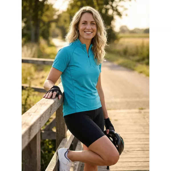  Dámsky cyklo dres ALTISPORT NoPrint NP/ALW115NJ TURQUOISE 