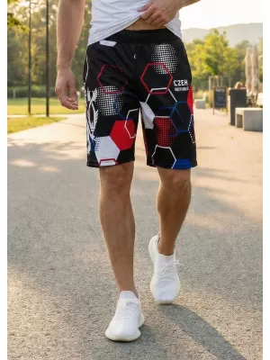 Pánske funkčné kraťasy bez vreciek premium ALTISPORT VOJ/ALM036KRA02 HEXA čierna