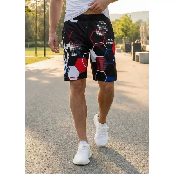  Pánske funkčné kraťasy bez vreciek premium ALTISPORT VOJ/ALM036KRA02 HEXA čierna 