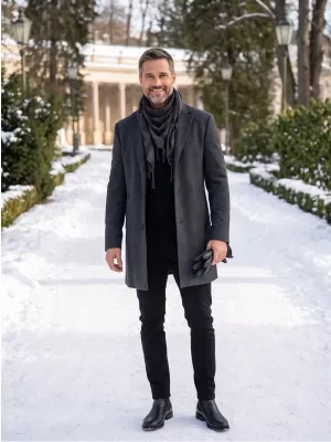 Šál brandit bd7009 Navy/čierny